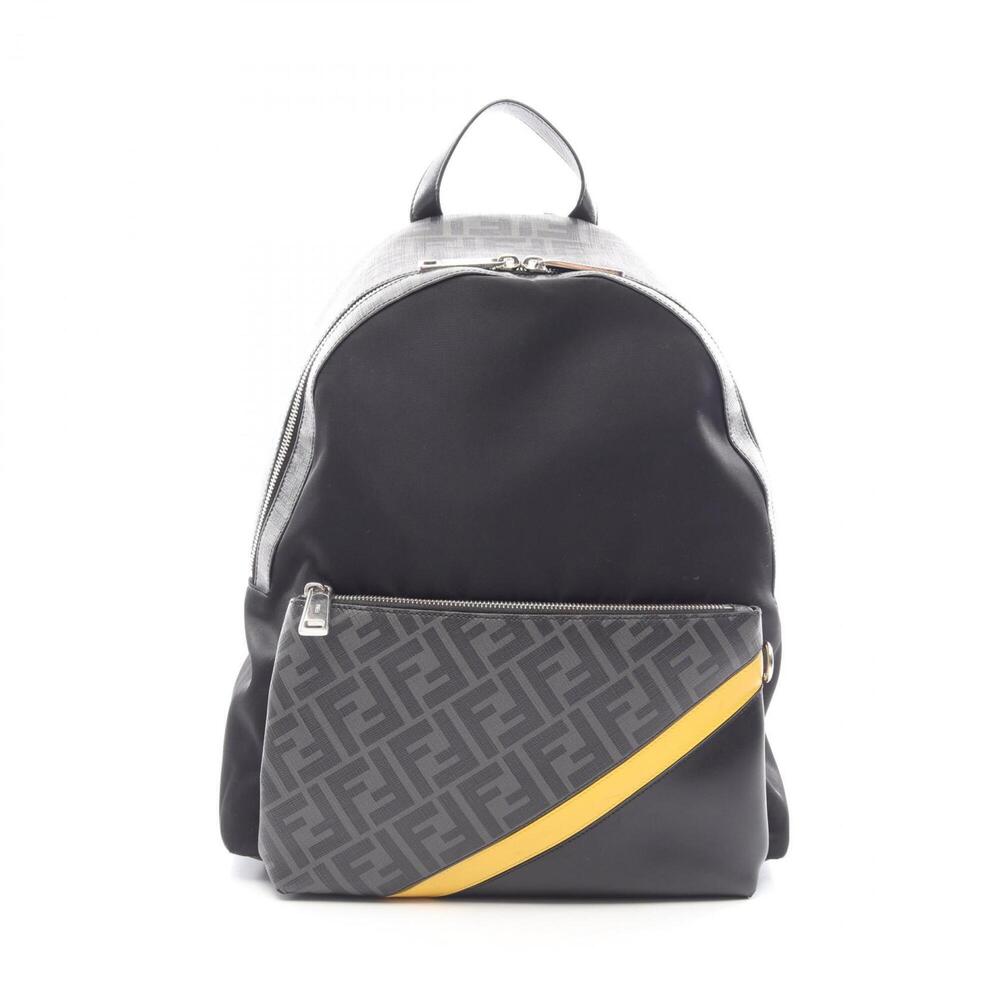 Fendi Diagonal Zucca Backpack/Handbag - Nylon, Coated Canvas, Leather Men's &...